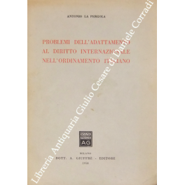Problemi dell'adattamento al diritto internazionale