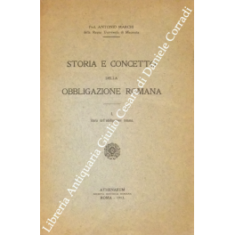 Storia e concetto della obbligazione romana