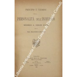 Principio e termine della personalità dell'individuo