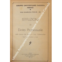 Istituzioni di diritto processuale Istituzioni di diritto processuale
