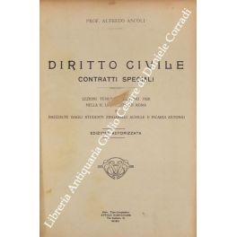 Diritto civile. Contratti speciali Diritto civile. Contratti speciali