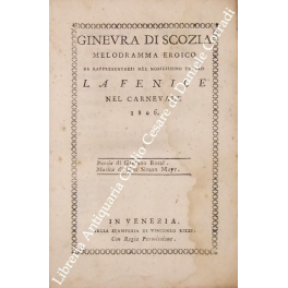 Ginevra di Scozia melodramma eroico Ginevra di Scozia melodramma eroico