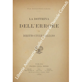 La dottrina dell'errore in diritto civile italiano