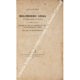 Riflessioni di Melchiorre Gioja in difesa degli italiani Riflessioni di Melchiorre Gioja in difesa degli italiani