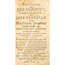 Tractatus de jure emphiteutico Tractatus de jure emphiteutico