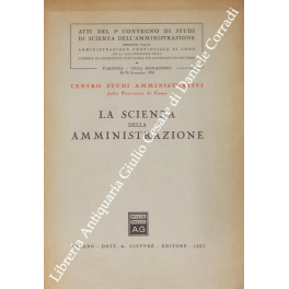La scienza dell'amministrazione La scienza dell'amministrazione