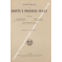 Annali di diritto e procedura penale. Anno XI - 1942