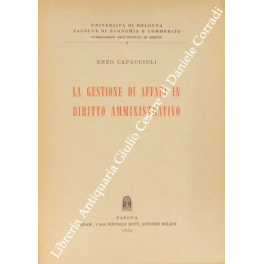 La gestione di affari in diritto amministrativo