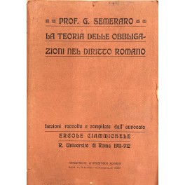 La teoria generale delle obbligazioni nel diritto romano