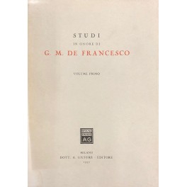 Studi in onore di Giuseppe Menotti De Francesco Studi in onore di Giuseppe Menotti De Francesco