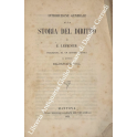 Introduzione generale alla storia del diritto 