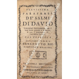 Brevissima parafrasi de' salmi di David Brevissima parafrasi de' salmi di David