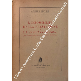 L'impossibilità della prestazione e la sopravvenienza
