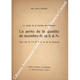 Le declin de la Societe des Nations. La perte de la qualite de membre