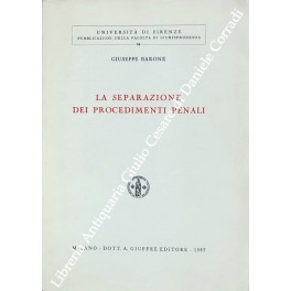 La separazione dei procedimenti penali