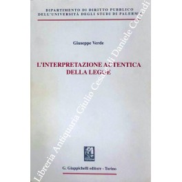 L'interpretazione autentica della legge