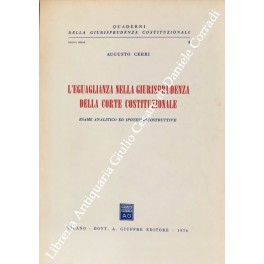 L'eguaglianza nella giurisprudenza della Corte Costituzionale
