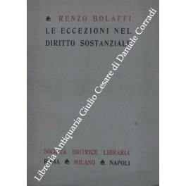 Le eccezioni nel diritto sostanziale