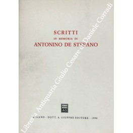 Scritti in memoria di Antonino De Stefano