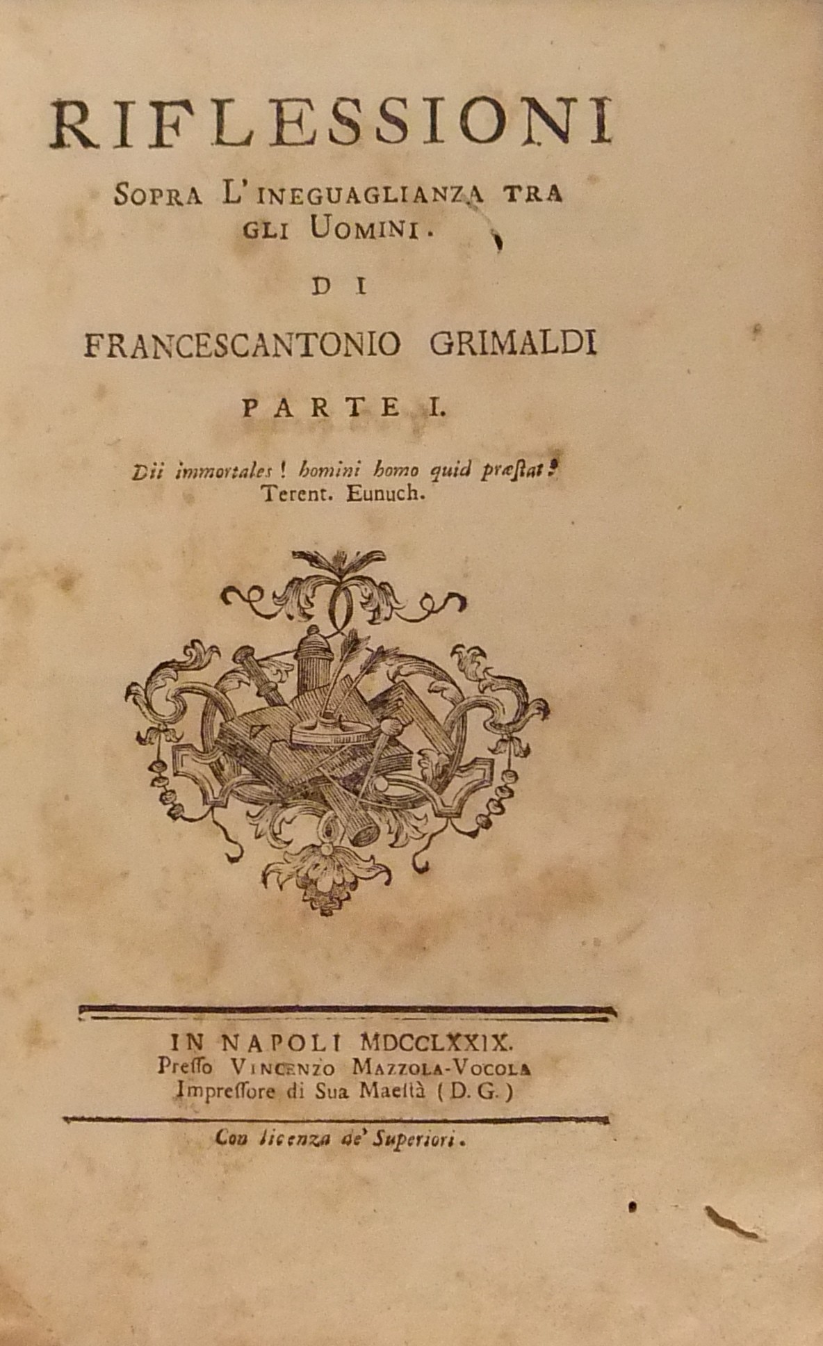 Riflessioni sopra l'ineguaglianza tra gli uomini..