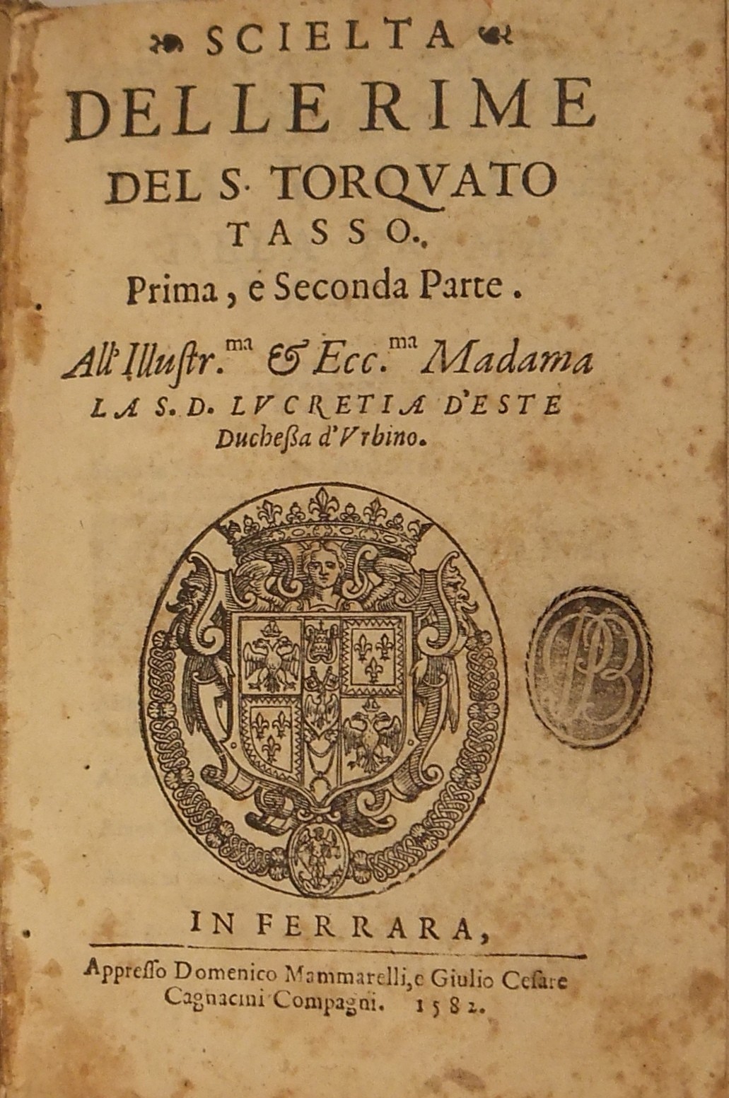 Scielta delle rime .. Prima e Seconda Parte