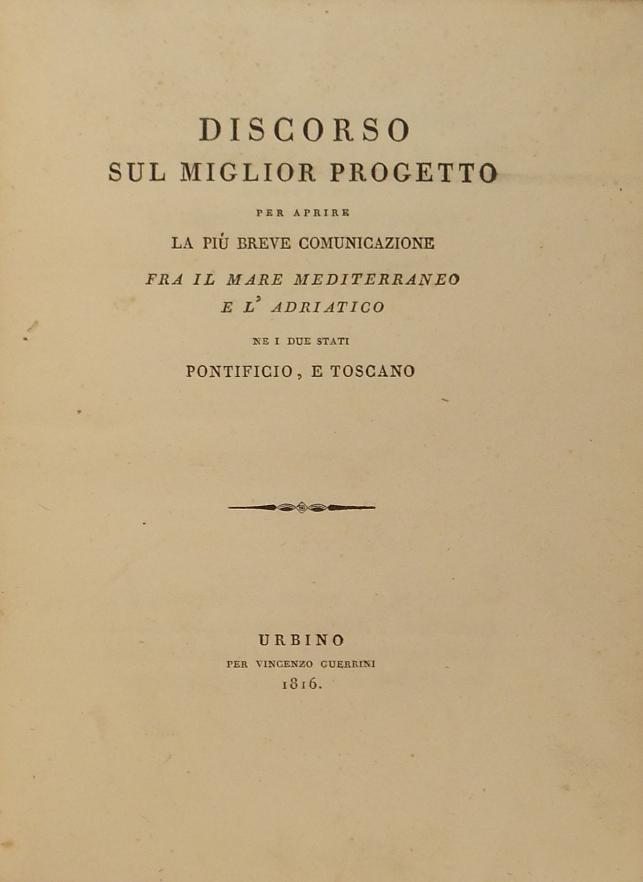 Discorso sul miglior progetto per aprire la più br