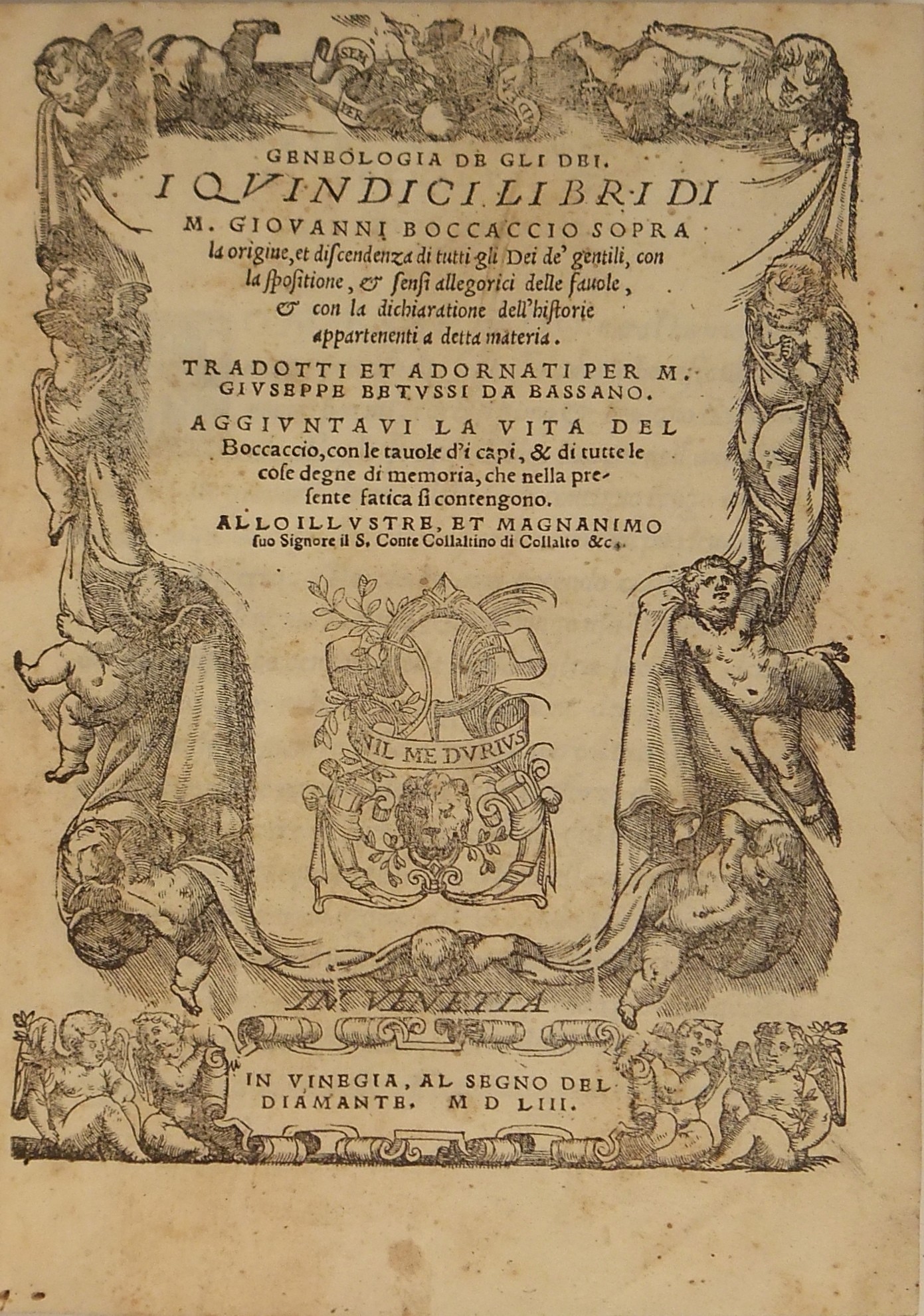 Geneologia de gli dei. I quindici libri di M. Giov