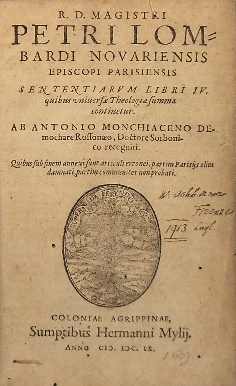 R.D. Magistri Petri Lombardi... Sententiarum Libri