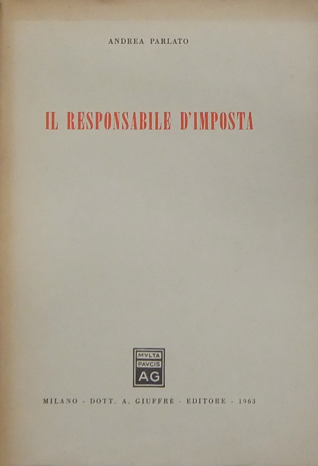Il responsabile d'imposta