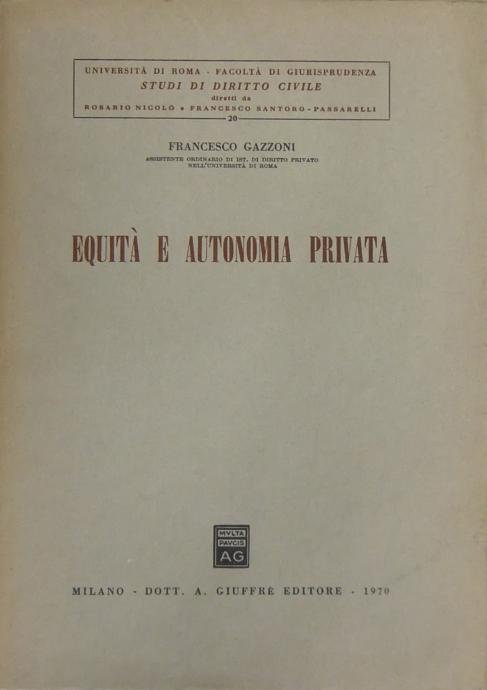 Equità e autonomia privata