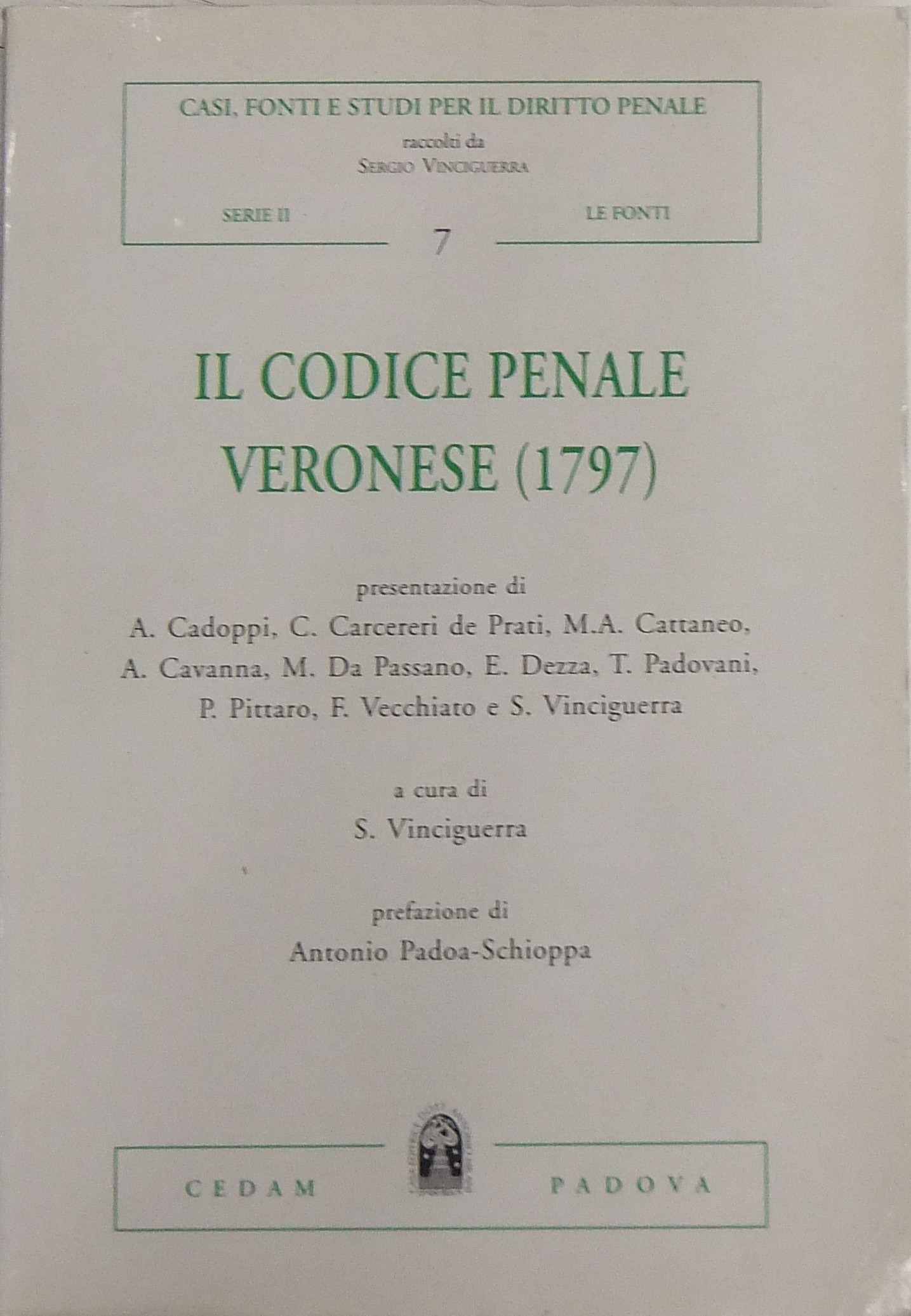 Il Codice Penale Veronese (1797)