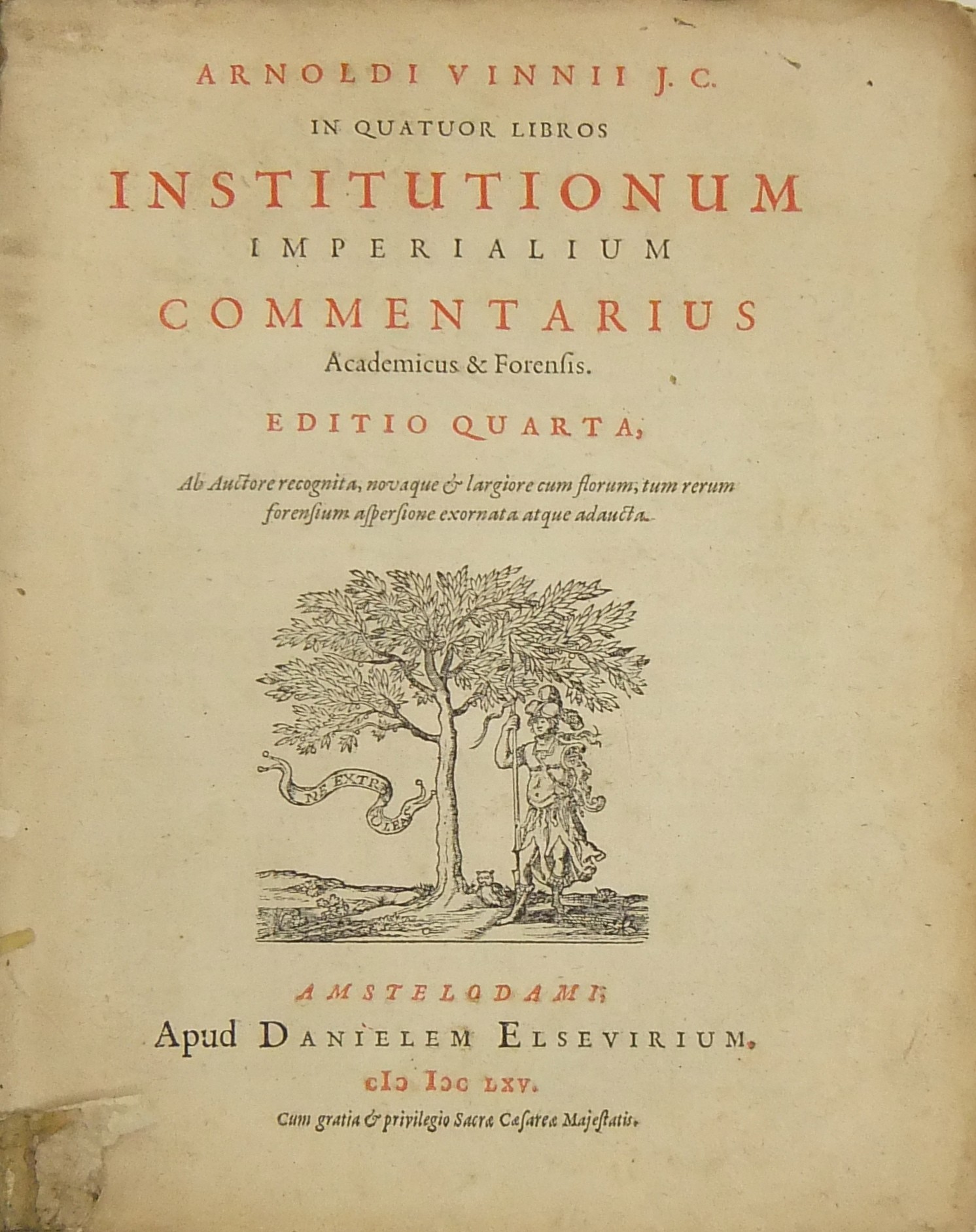 Arnoldi Vinnii JC. In quatuor libros institutionum