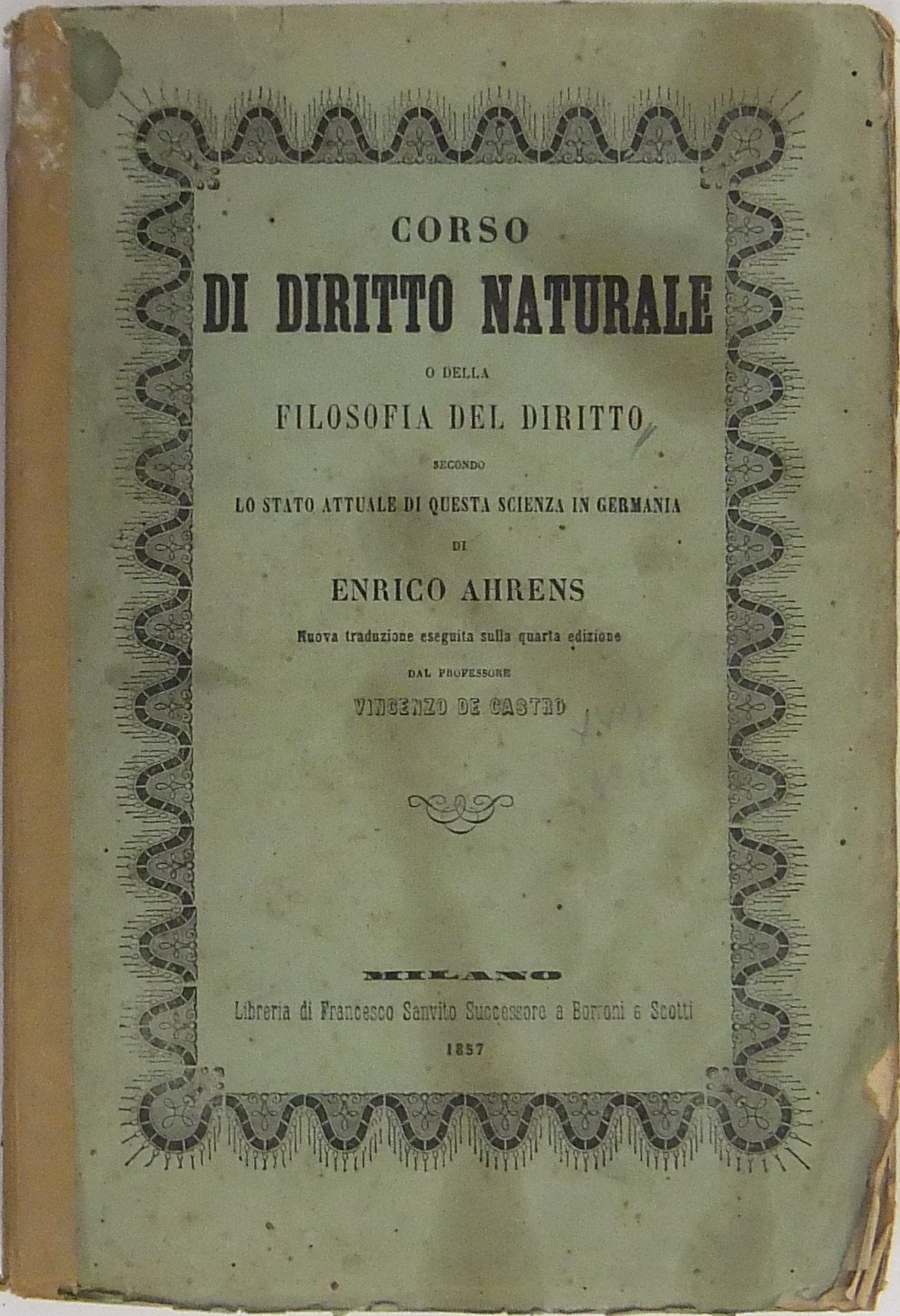 Corso di diritto naturale o della filosofia del di
