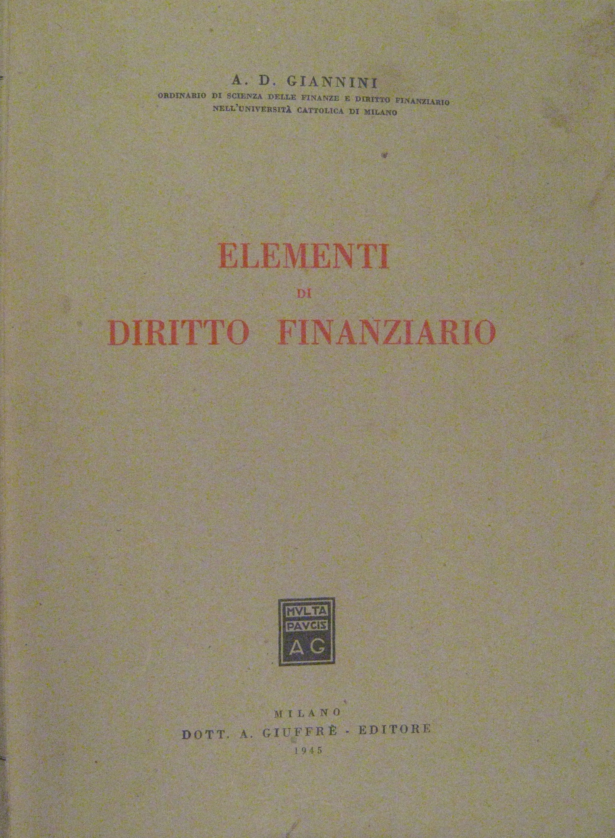 Elementi di diritto finanziario