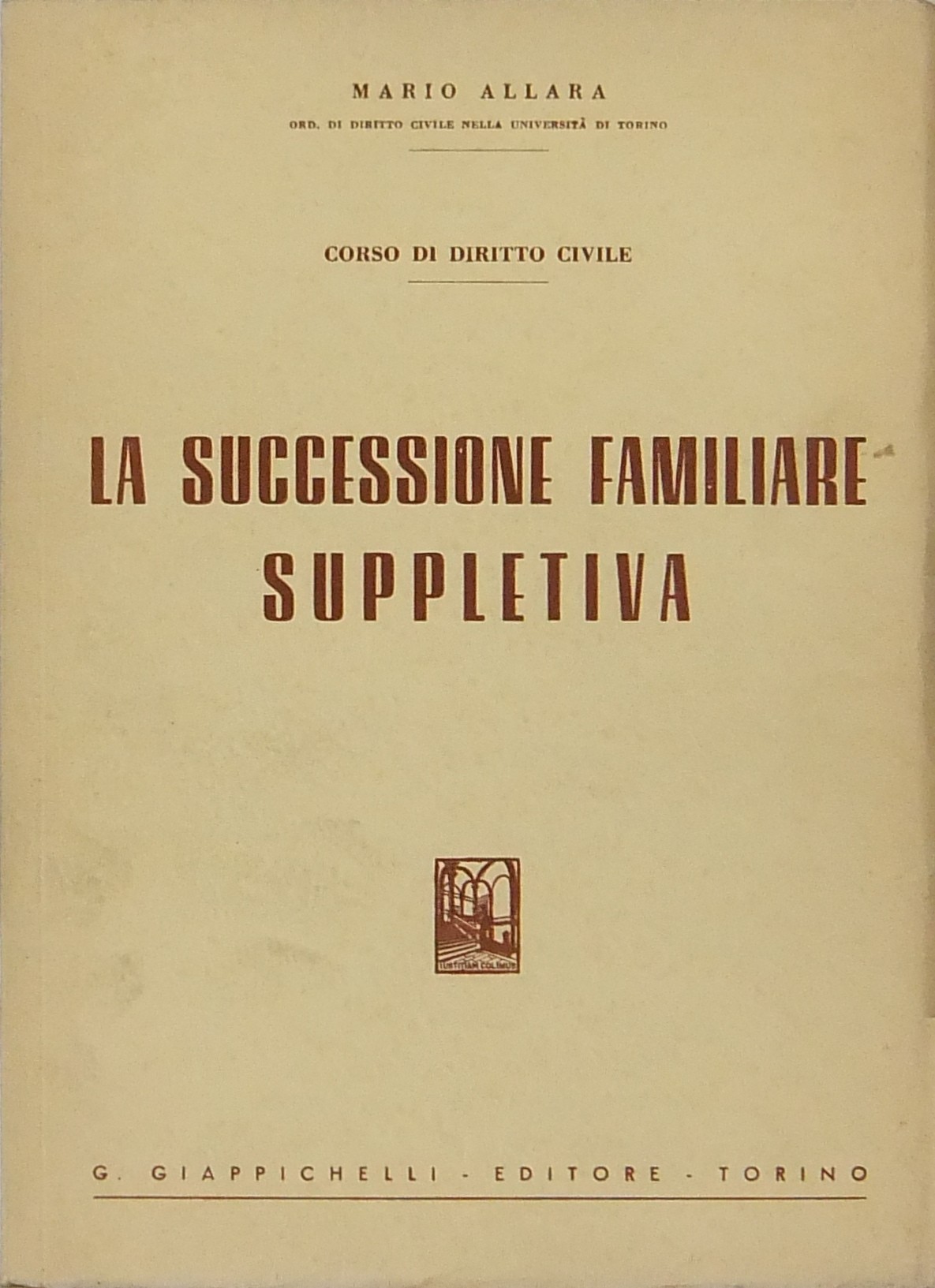 Corso di diritto civile La successione familiare s