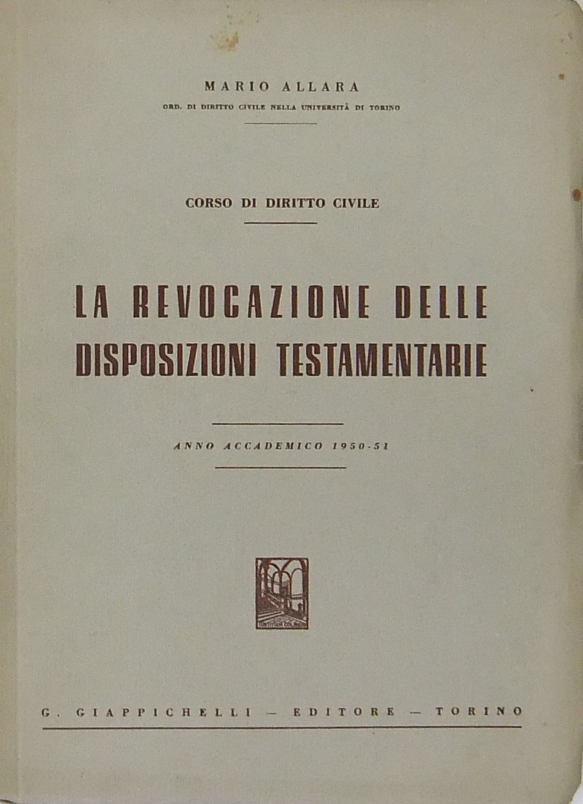 Corso di diritto civile La revocazione delle dispo