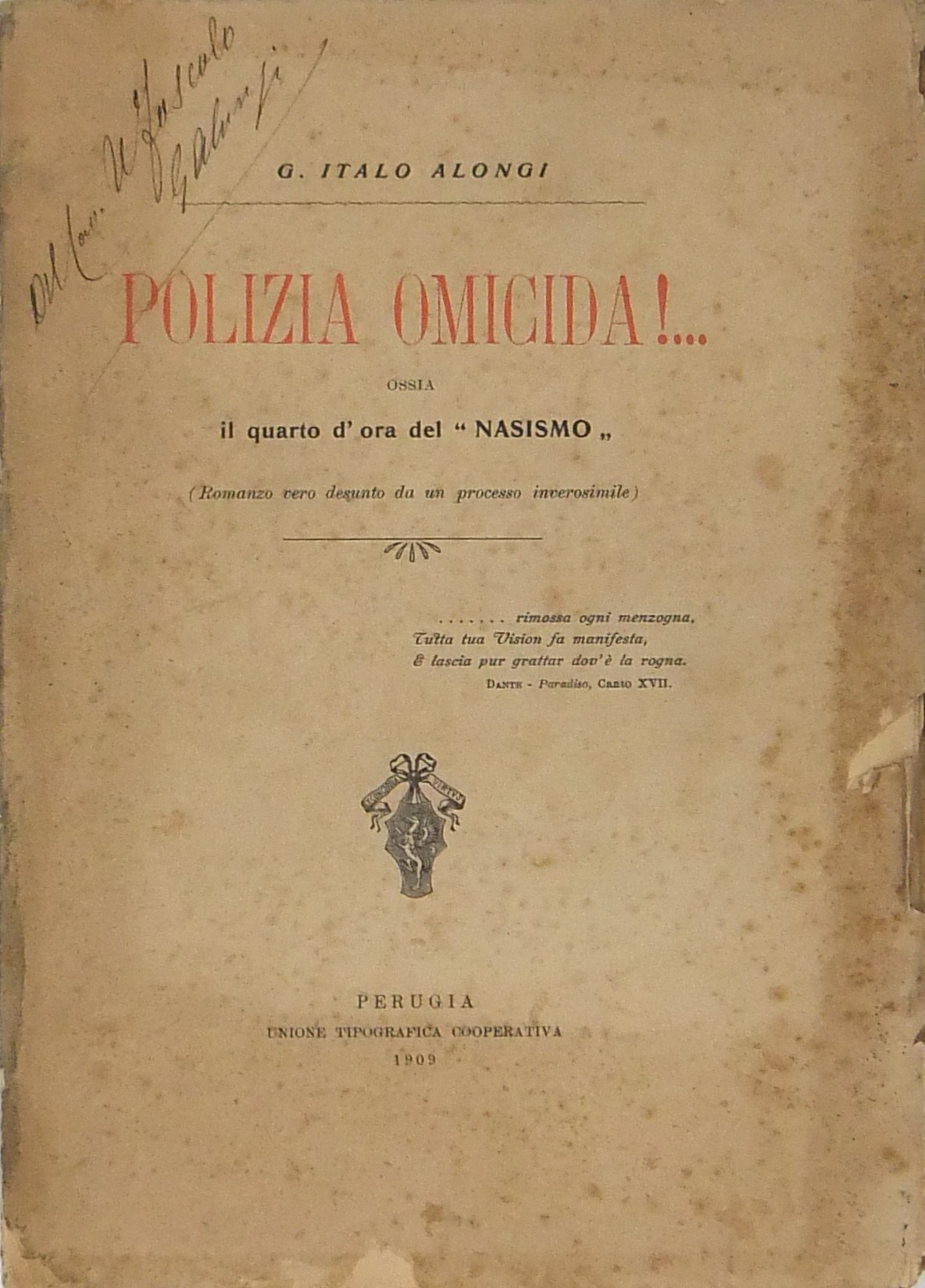 Polizia omicida!.. Ossia il quarto d'ora del nasis