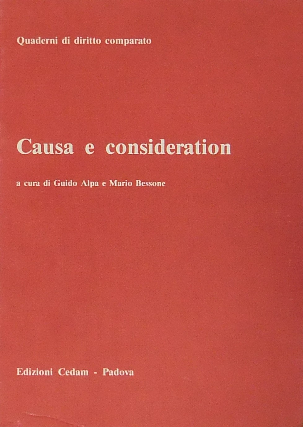 Causa e consideration