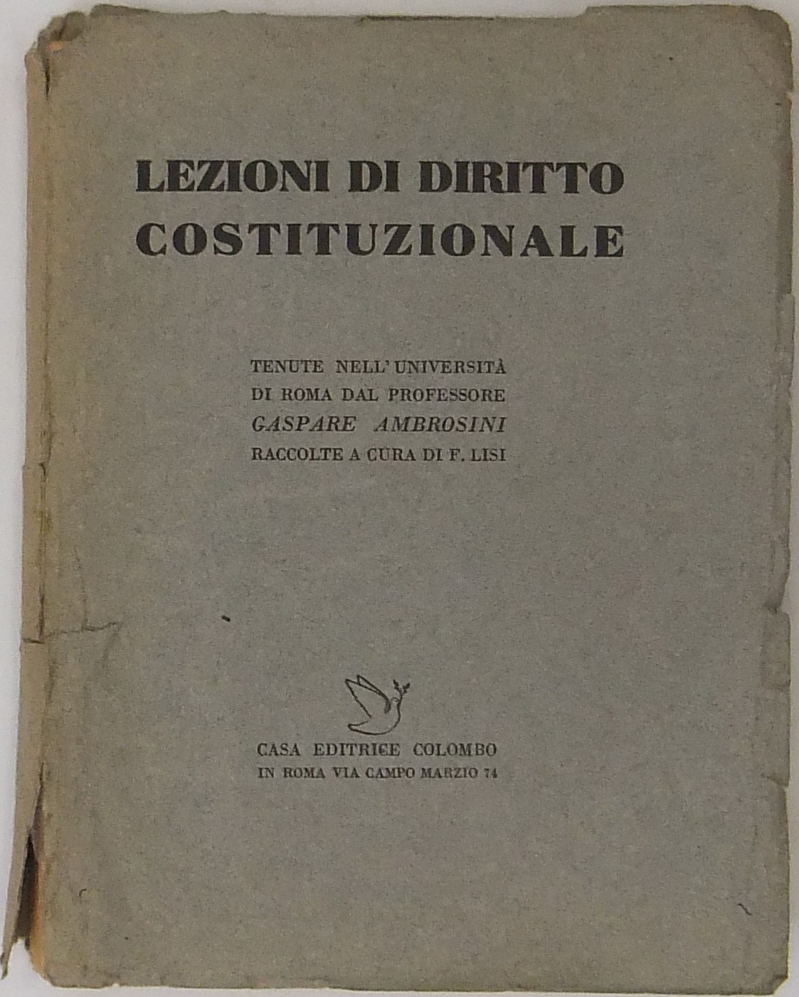 Lezioni di diritto costituzionale tenute nell'Univ