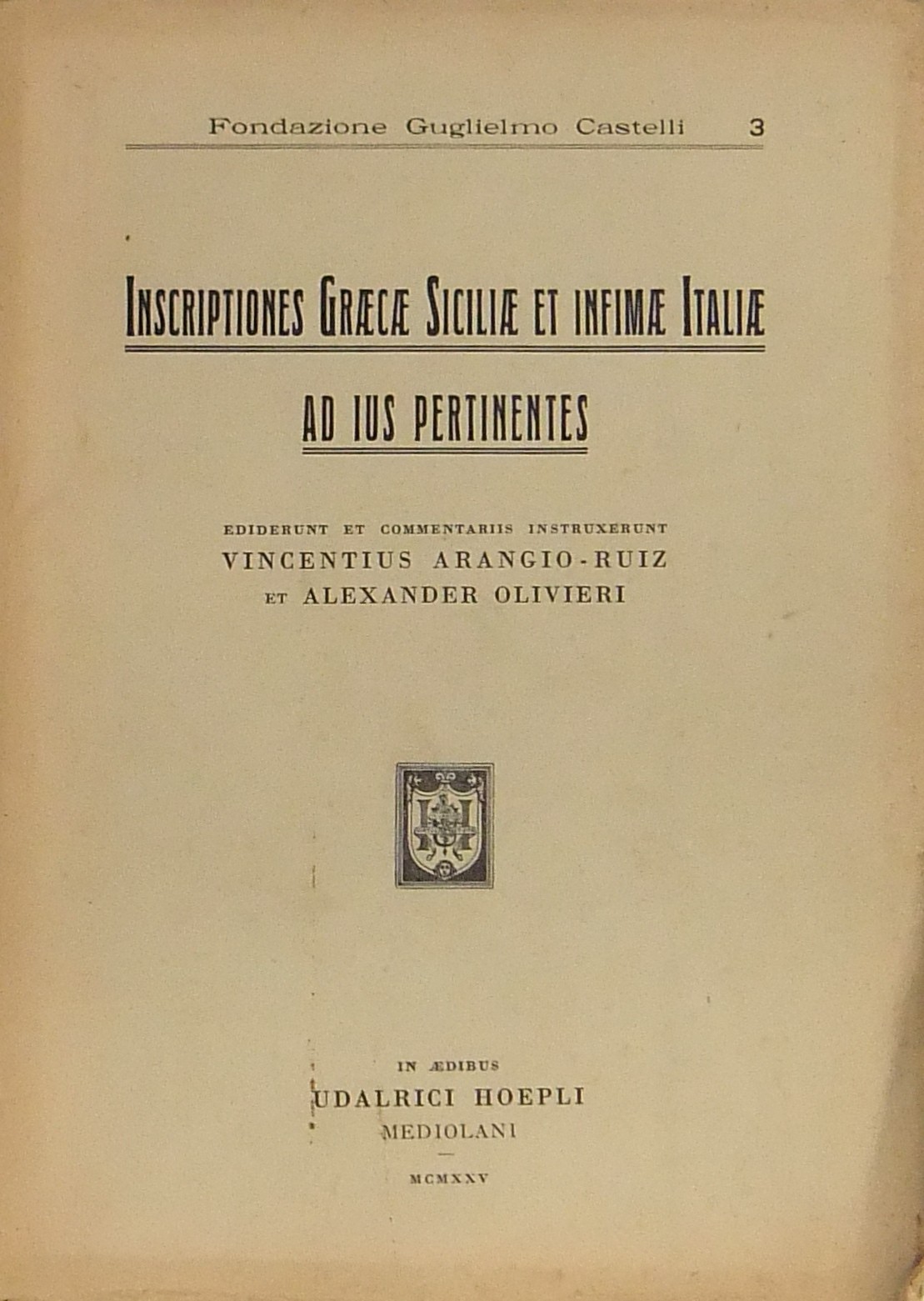 Inscriptiones graecae Siciliae et infimae Italiae