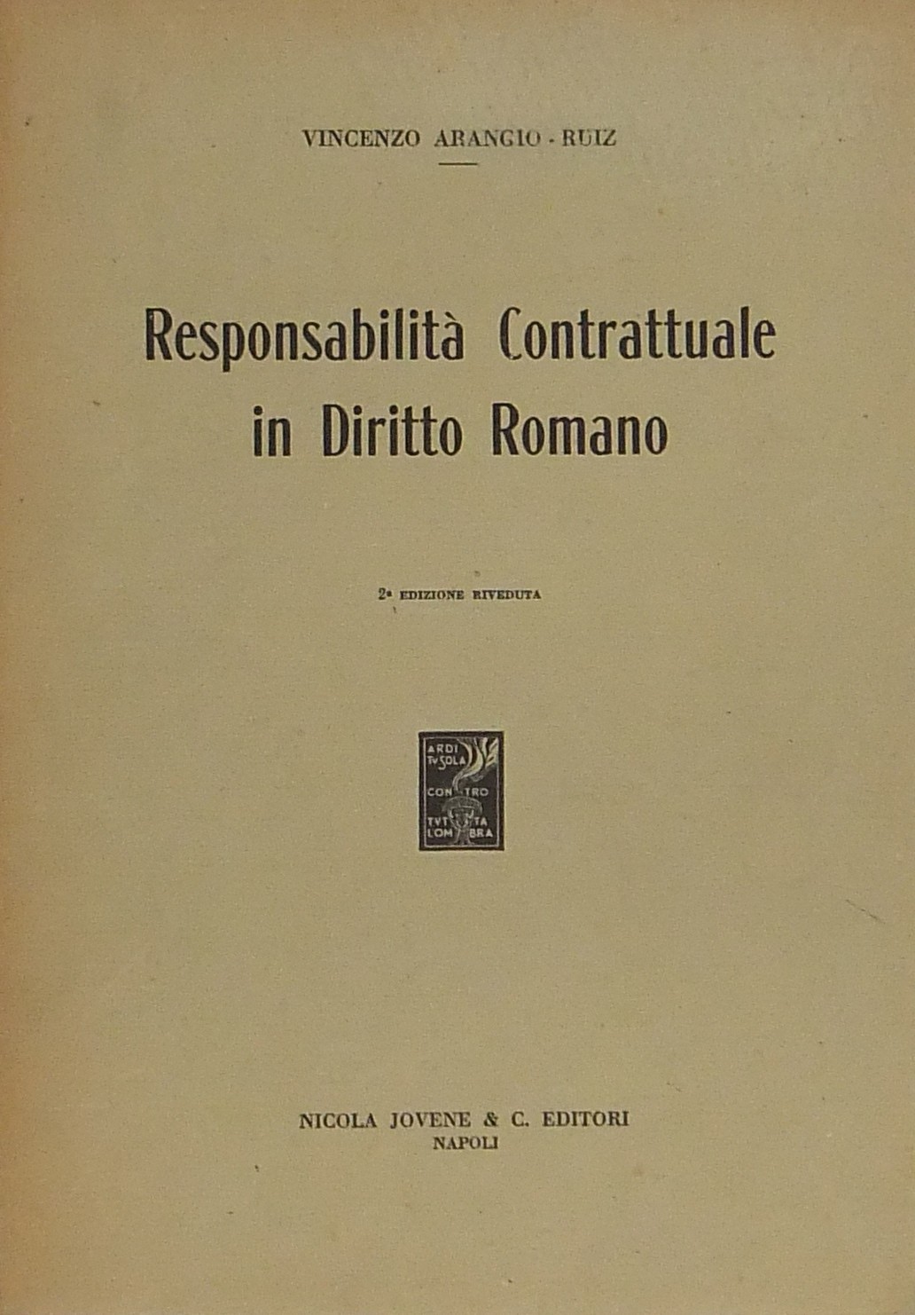 Responsabilità contrattuale in diritto romano. Cor