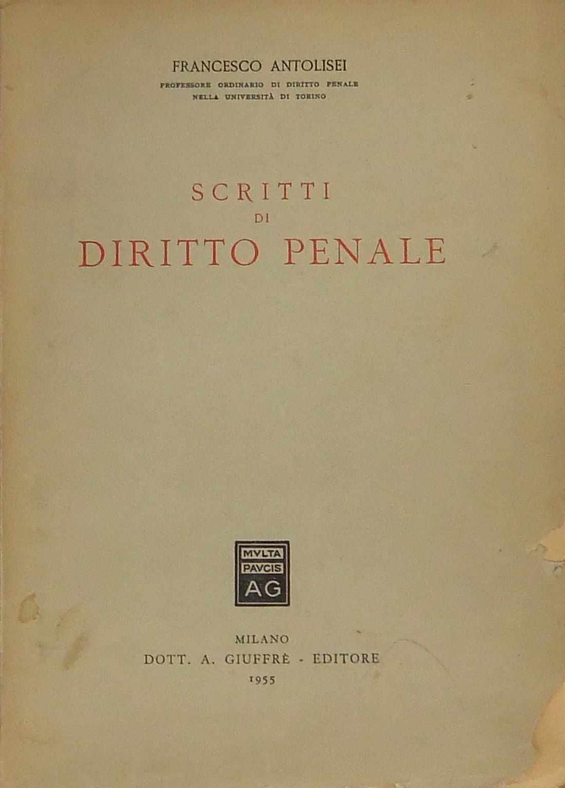 Scritti di diritto penale