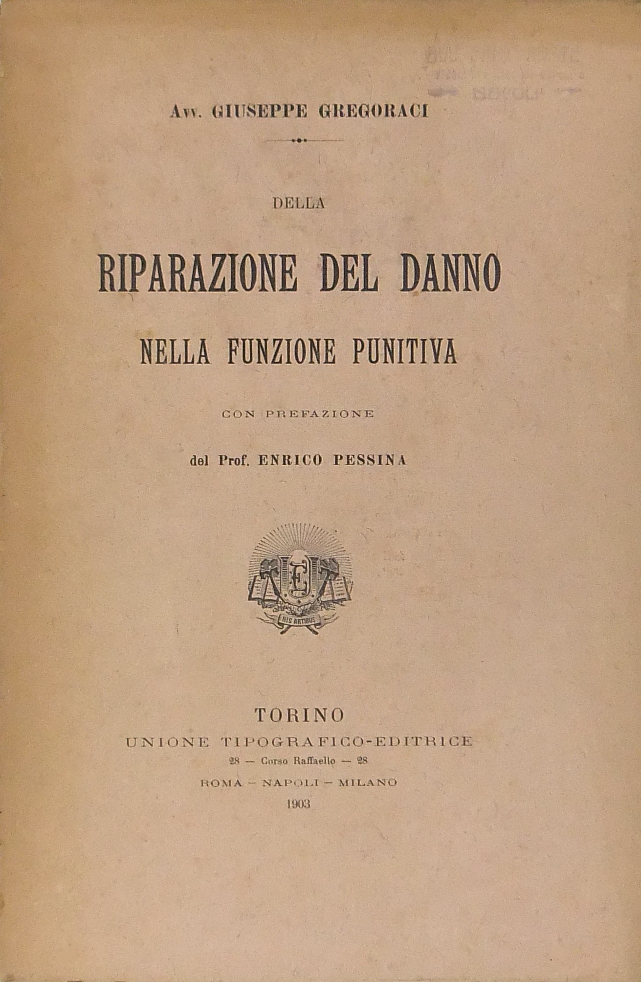 Della riparazione del danno nella funzione punitiv