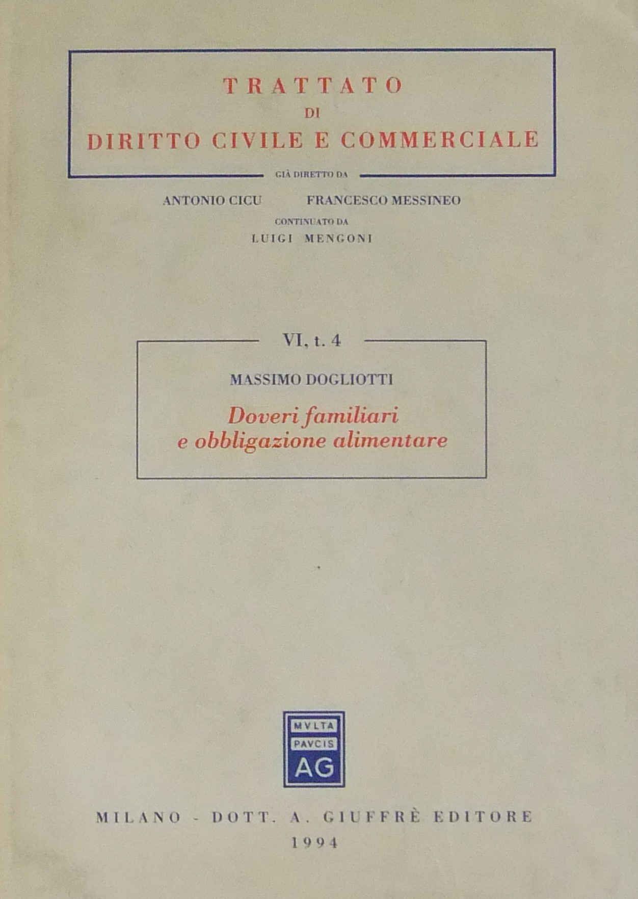 Doveri familiari e obbligazione alimentare