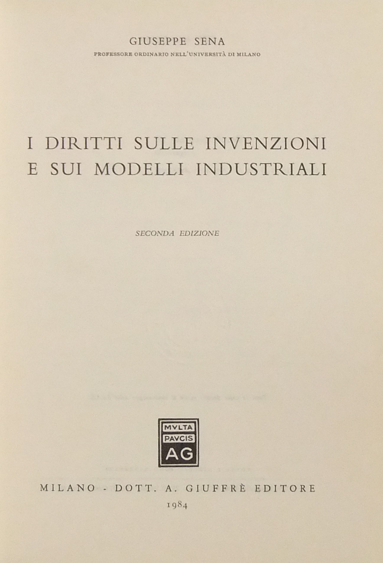 I diritti sulle invenzioni e sui modelli industria