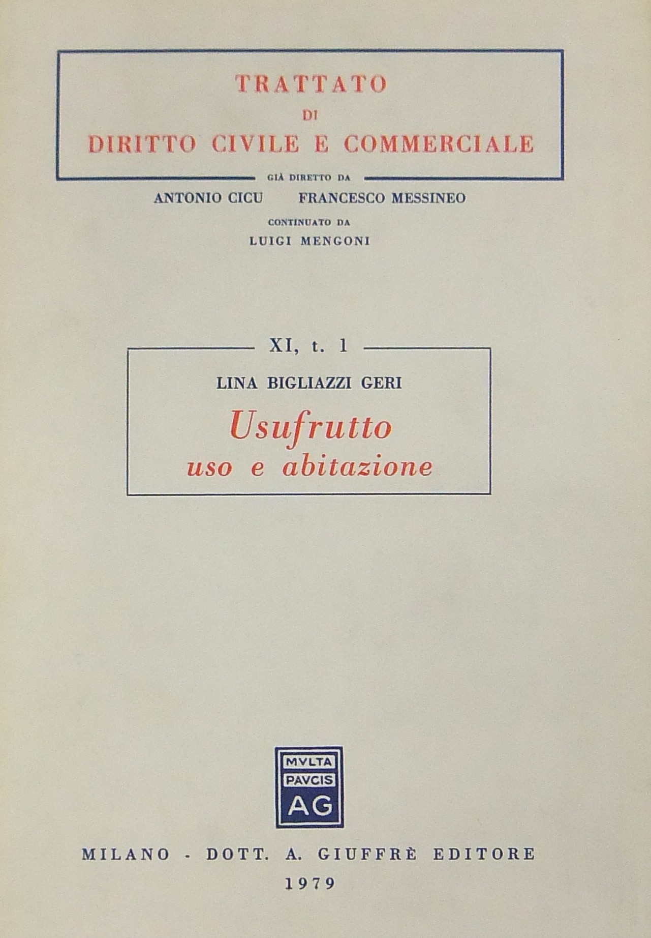 Usufrutto. Uso e abitazione