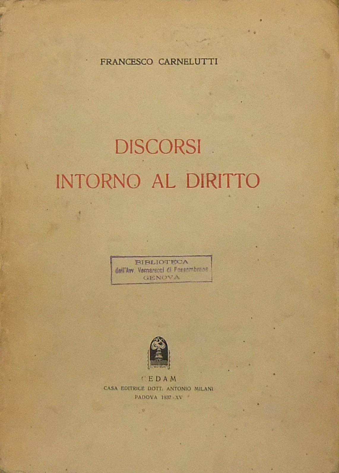 Discorsi intorno al diritto