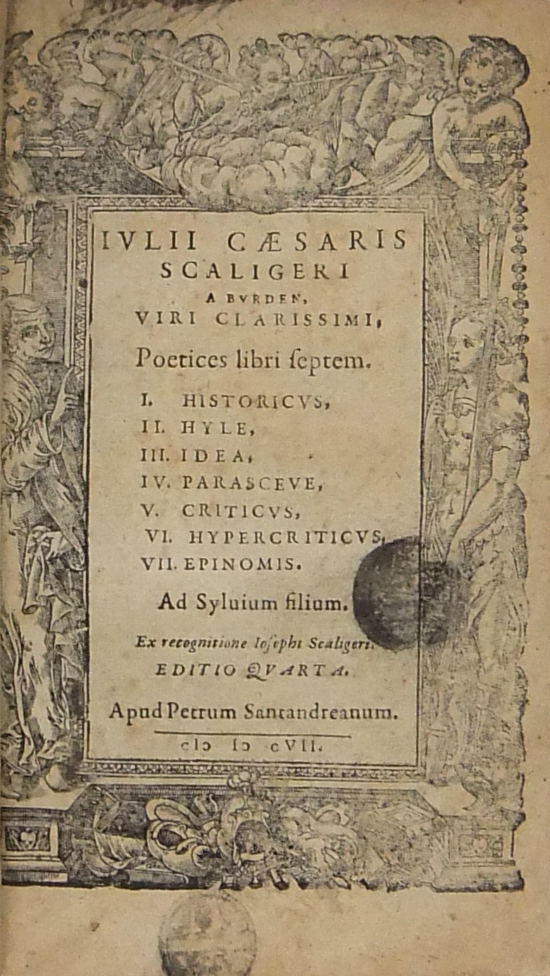 Iulii Caesaris Scaligeri a Burden ... Poetices libri septem