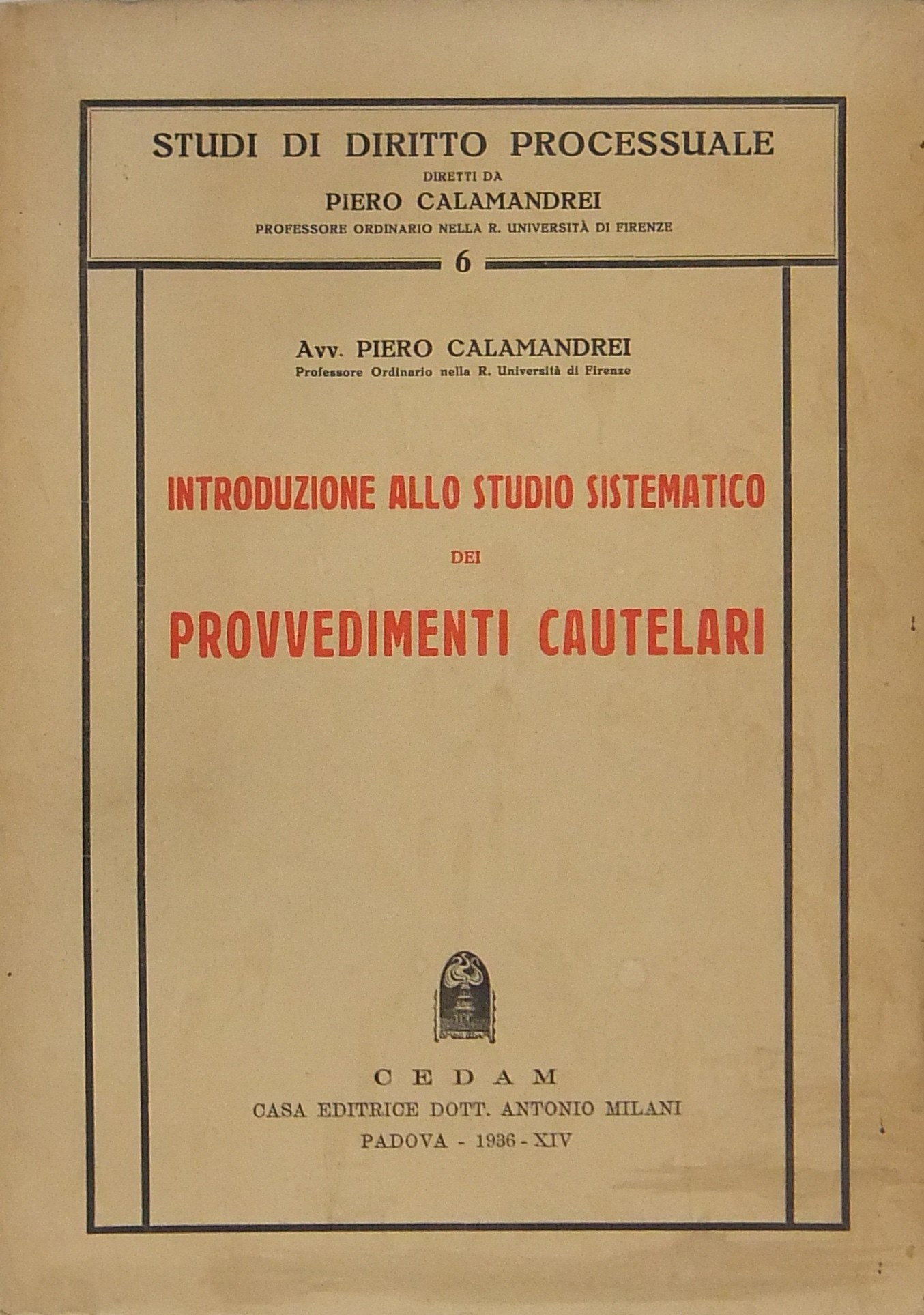 Introduzione allo studio sistematico dei provvedim