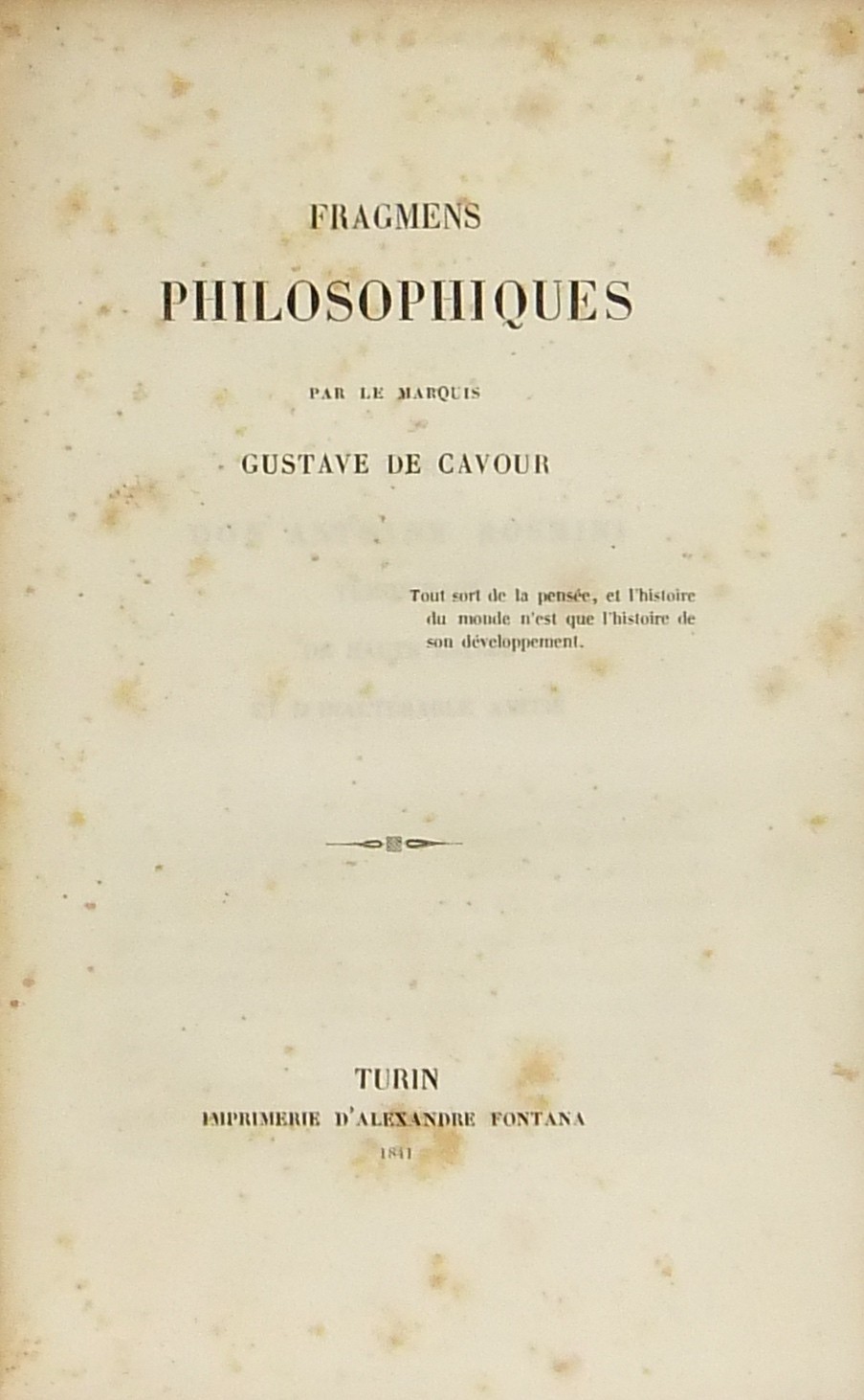 Fragments philosophiques